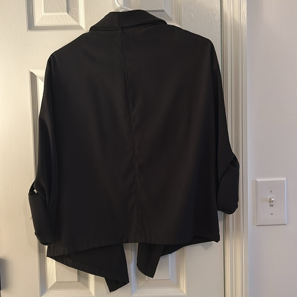 Max Studio Lightweight Black Jacket Size Medium - image 8